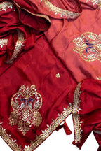Red Gota Patti Uppada Silk Shaded Saree - Luxurion World