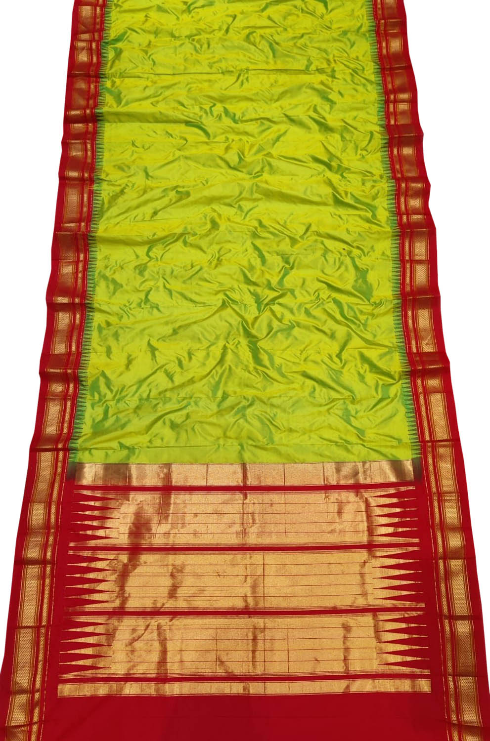 Green Ilkal Handloom Pure Silk Saree - Luxurion World