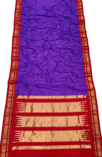 Purple Ilkal Handloom Pure Silk Saree - Luxurion World