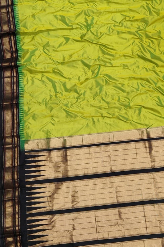 Green Ilkal Handloom Pure Silk Saree - Luxurion World