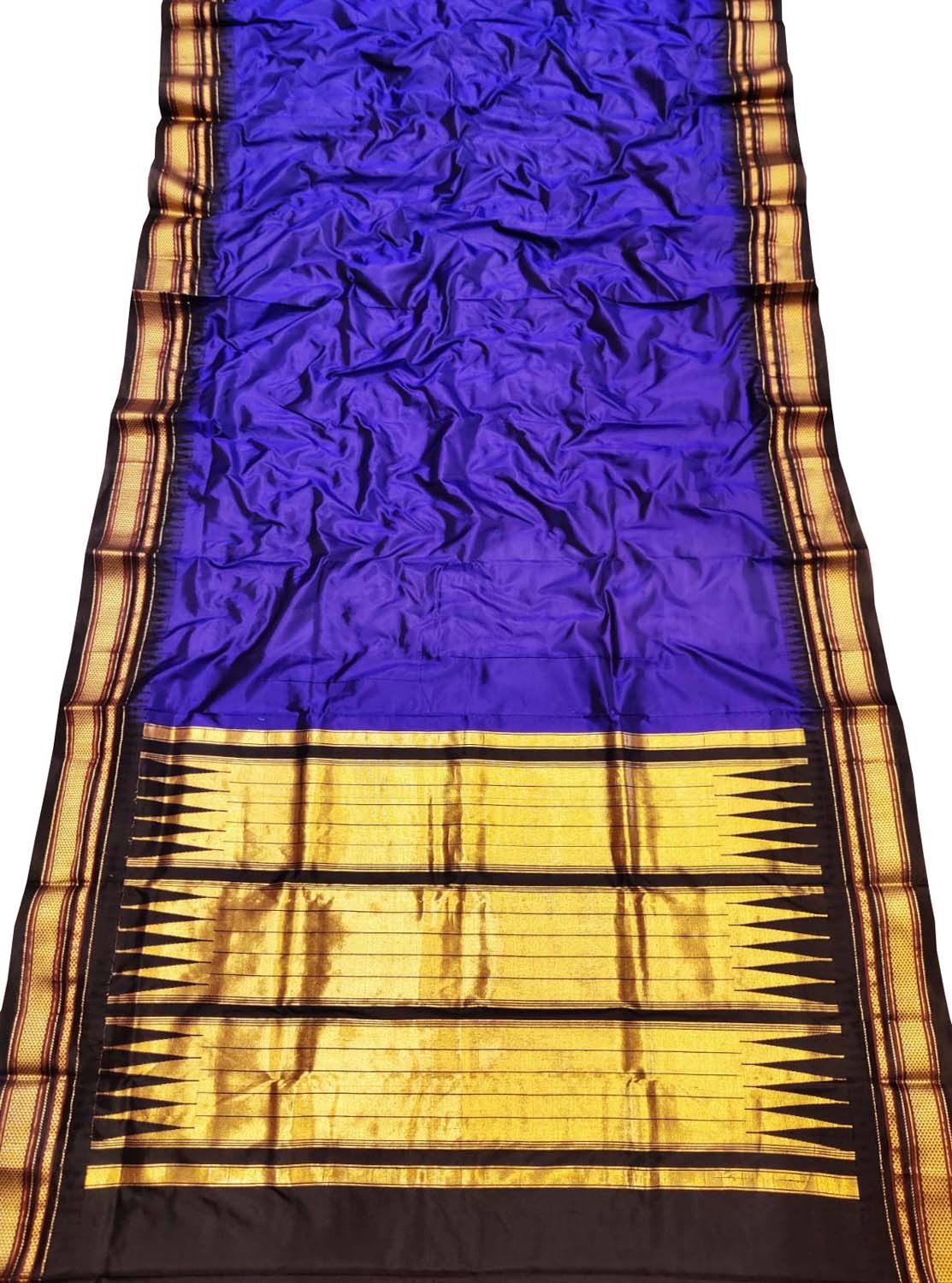 Blue Ilkal Handloom Pure Silk Saree - Luxurion World