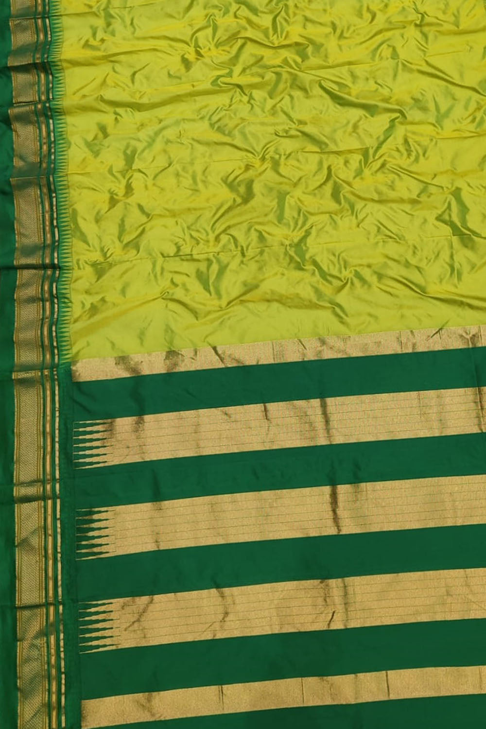 Green Ilkal Handloom Pure Silk Saree - Luxurion World