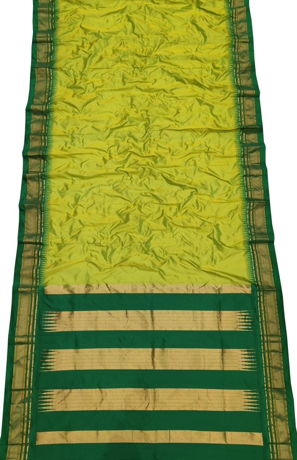 Green Ilkal Handloom Pure Silk Saree - Luxurion World