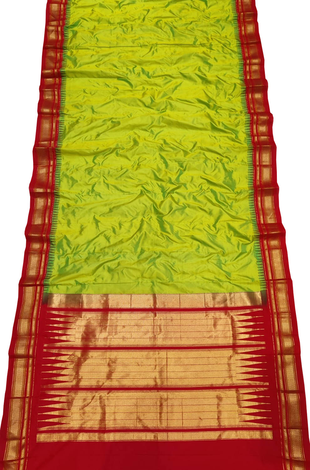 Green Ilkal Handloom Pure Silk Saree - Luxurion World