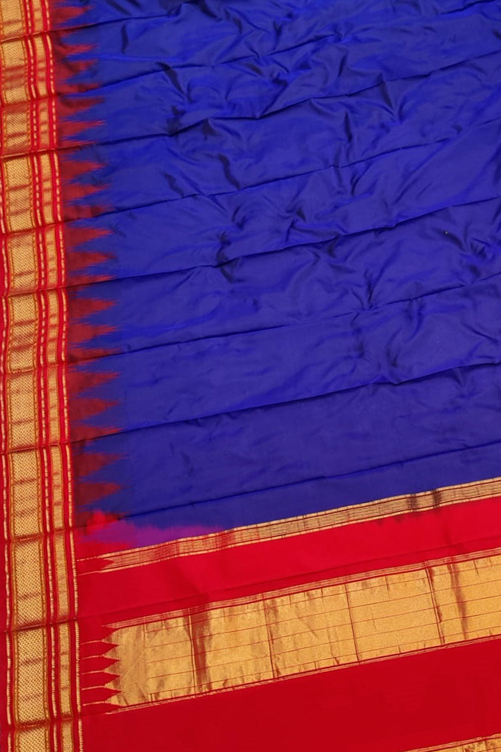 Blue Ilkal Handloom Pure Silk Saree - Luxurion World