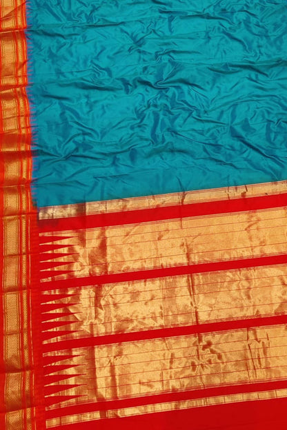 Blue Ilkal Handloom Pure Silk Saree - Luxurion World