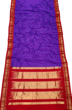 Purple Ilkal Handloom Pure Silk Saree - Luxurion World