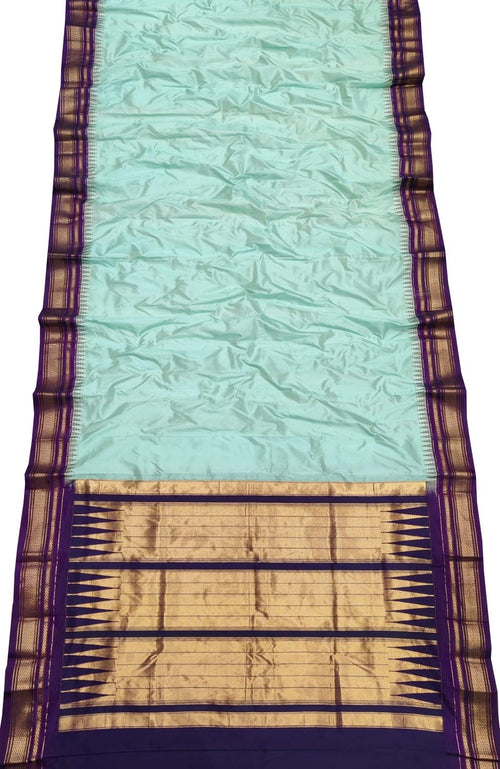 Blue Ilkal Handloom Pure Silk Saree - Luxurion World