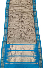 Grey Ilkal Handloom Pure Silk Saree - Luxurion World