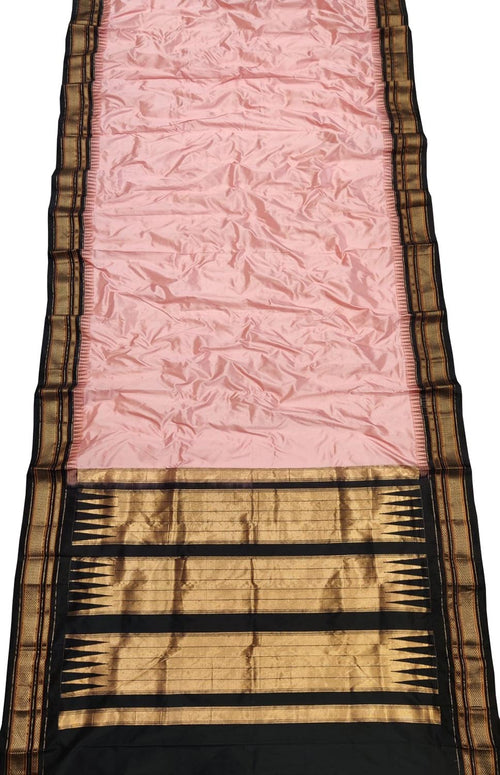 Pink Ilkal Handloom Pure Silk Saree - Luxurion World