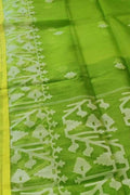 Stunning Green Handloom Jamdani Muslin Saree - Perfect for Any Occasion - Luxurion World