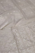 Exquisite Off White Handloom Jamdani Muslin Saree for Elegant Occasions - Luxurion World