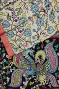 Multicolor Pen Kalamkari Banglore Silk Saree - Luxurion World
