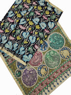Multicolor Pen Kalamkari Banglore Silk Saree - Luxurion World
