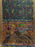 Multicolor Pen Kalamkari Pure Tussar Silk Saree - Luxurion World