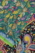 Multicolor Kalamkari Hand Painted Chennur Silk Saree - Luxurion World