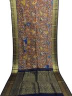 Exquisite Multicolor Kalamkari Silk Kanjeevaram Saree with Pure Silk Border - Luxurion World