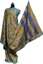 Exquisite Pastel Kalamkari Tussar Silk Saree - Hand Painted Beauty - Luxurion World