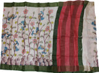 Multicolor Kalamkari Hand Painted Pure Tussar Silk Saree - Luxurion World