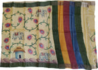 Multicolor Kalamkari Hand Painted Pure Tussar Silk Saree - Luxurion World