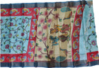 Blue Kalamkari Hand Painted Pure Tussar Silk Saree - Luxurion World