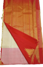 Handloom Silk Saree: Pastel & Golden Kanjeevaram - Pure Elegance - Luxurion World