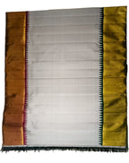Grey and Golden Kanjeevaram Handloom Silk Saree - Pure Elegance - Luxurion World