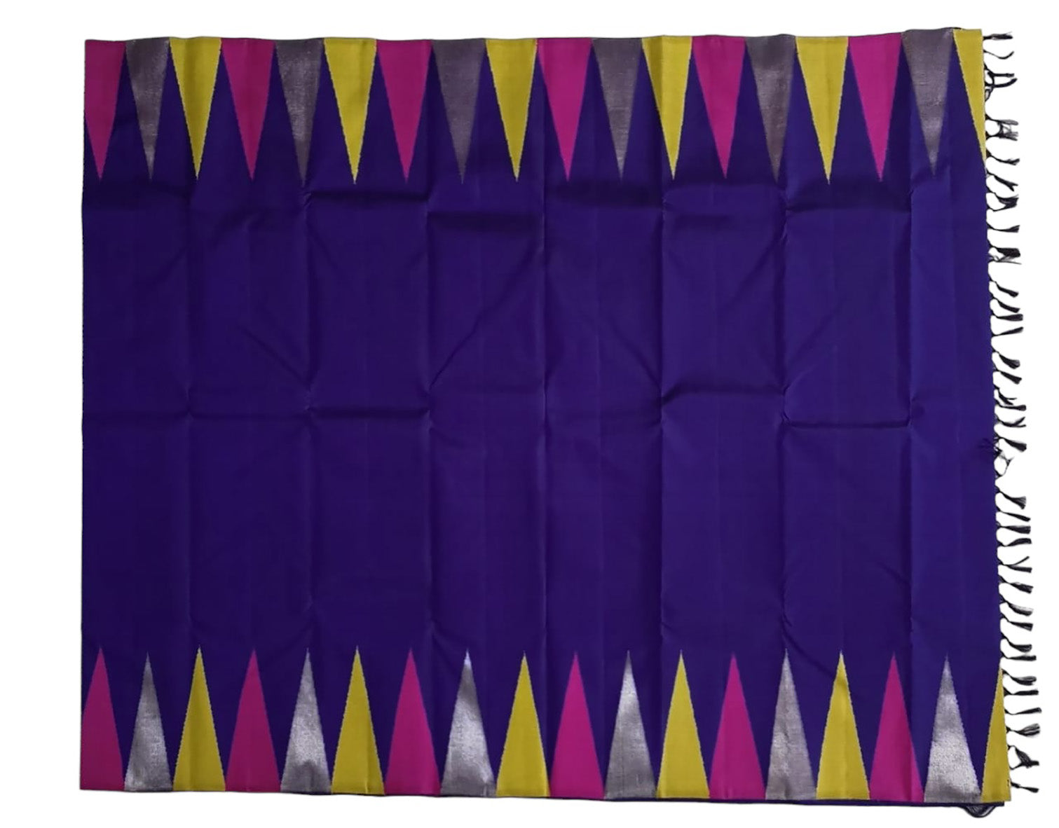 Blue Kanjeevaram Handloom Pure Silk Saree - Luxurion World