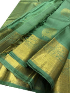 Green Handloom Kanjeevaram Pure Silk Saree - Luxurion World