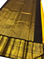 Yellow Handloom Kanjeevaram Pure Silk Saree - Luxurion World
