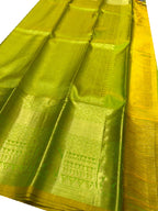 Green Handloom Kanjeevaram Pure Silk Saree - Luxurion World