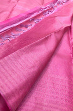 Pink Handloom Kanjeevaram Pure Silk Saree - Luxurion World