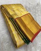 Golden Handloom Kanjeevaram Pure Silk Saree - Luxurion World