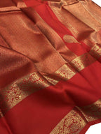 Red Kanjeevaram Handloom Silk Saree - Pure Elegance for Any Occasion - Luxurion World