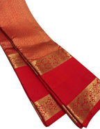 Red Kanjeevaram Handloom Silk Saree - Pure Elegance for Any Occasion - Luxurion World