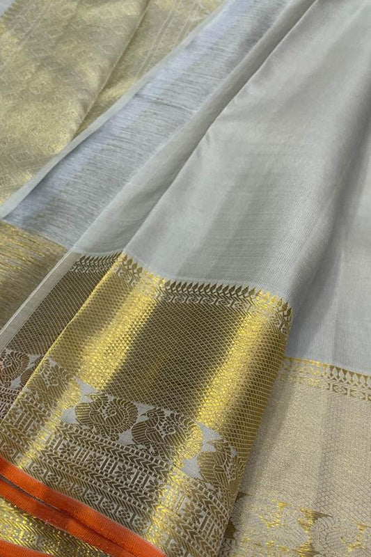 Pure Silk Grey Kanjeevaram Handloom Saree: Timeless Elegance - Luxurion World