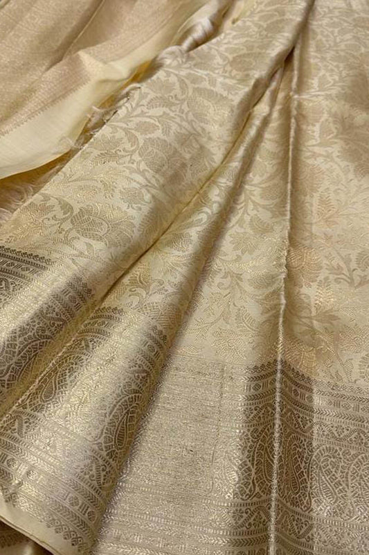 Pastel Kanjeevaram Handloom Pure Silk Saree - Luxurion World