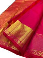 Pink Kanjeevaram Handloom Pure Silk Saree - Luxurion World