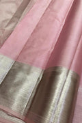 Pink Kanjeevaram Handloom Pure Silk Saree - Luxurion World