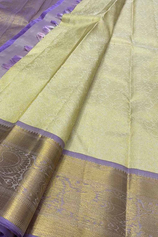 Pastel Kanjeevaram Handloom Pure Silk Saree - Luxurion World
