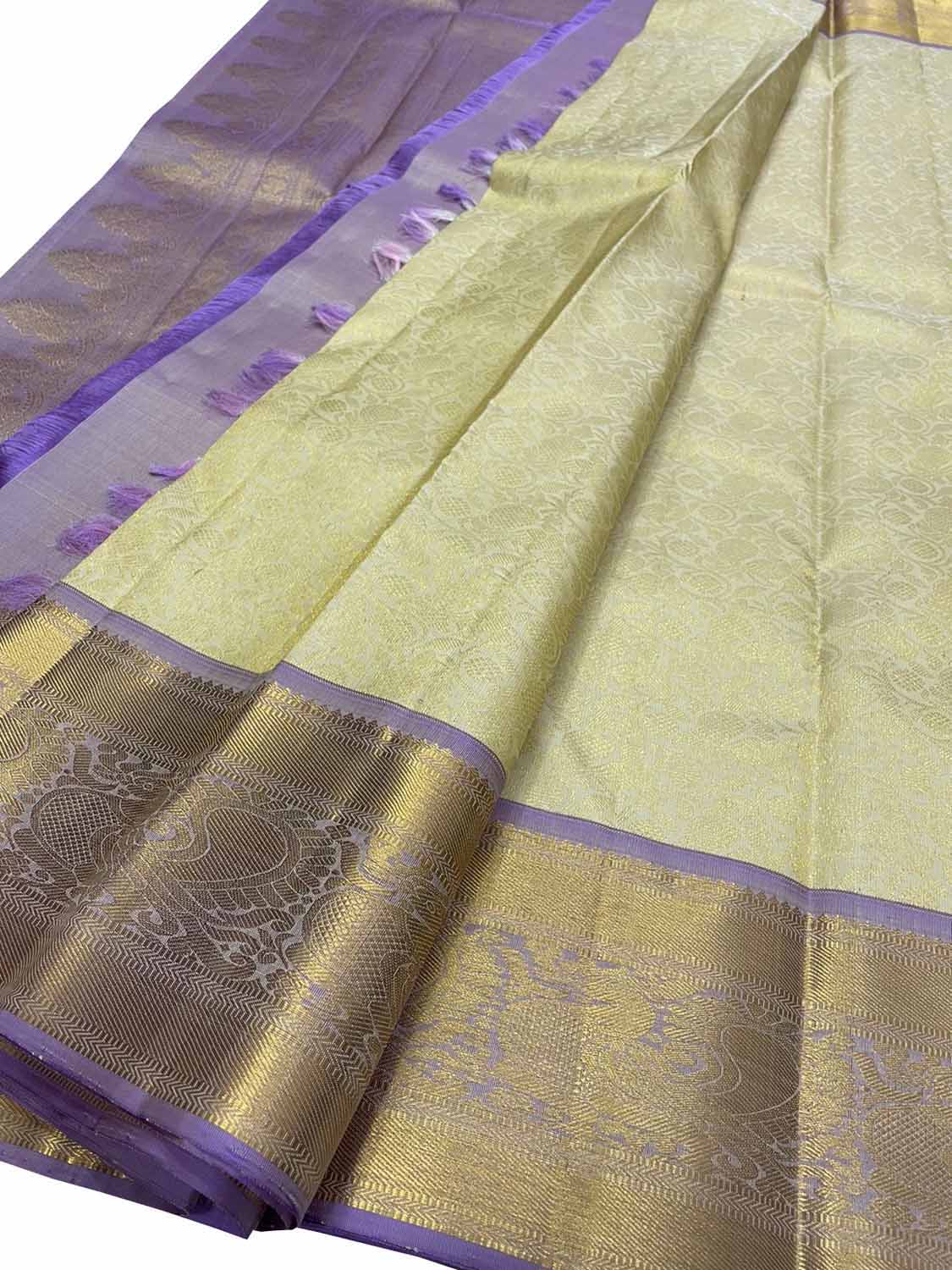 Pastel Kanjeevaram Handloom Pure Silk Saree - Luxurion World