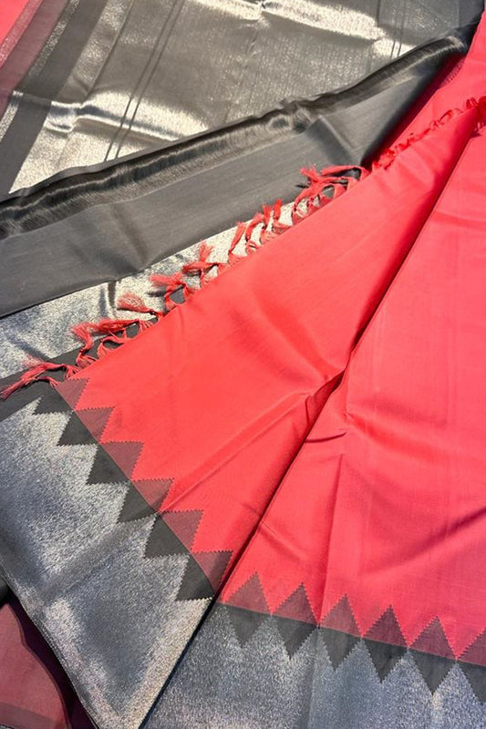 Pink Kanjeevaram Handloom Pure Silk Saree - Luxurion World