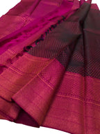 Purple Kanjeevaram Handloom Pure Silk Saree - Luxurion World