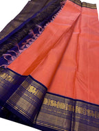 Pink Kanjeevaram Handloom Pure Silk Saree - Luxurion World