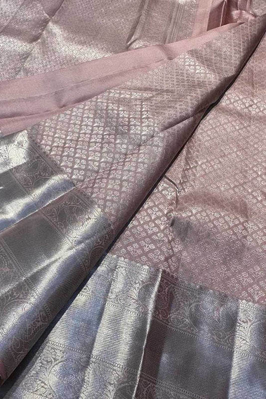 Pastel Kanjeevaram Handloom Pure Silk Saree - Luxurion World