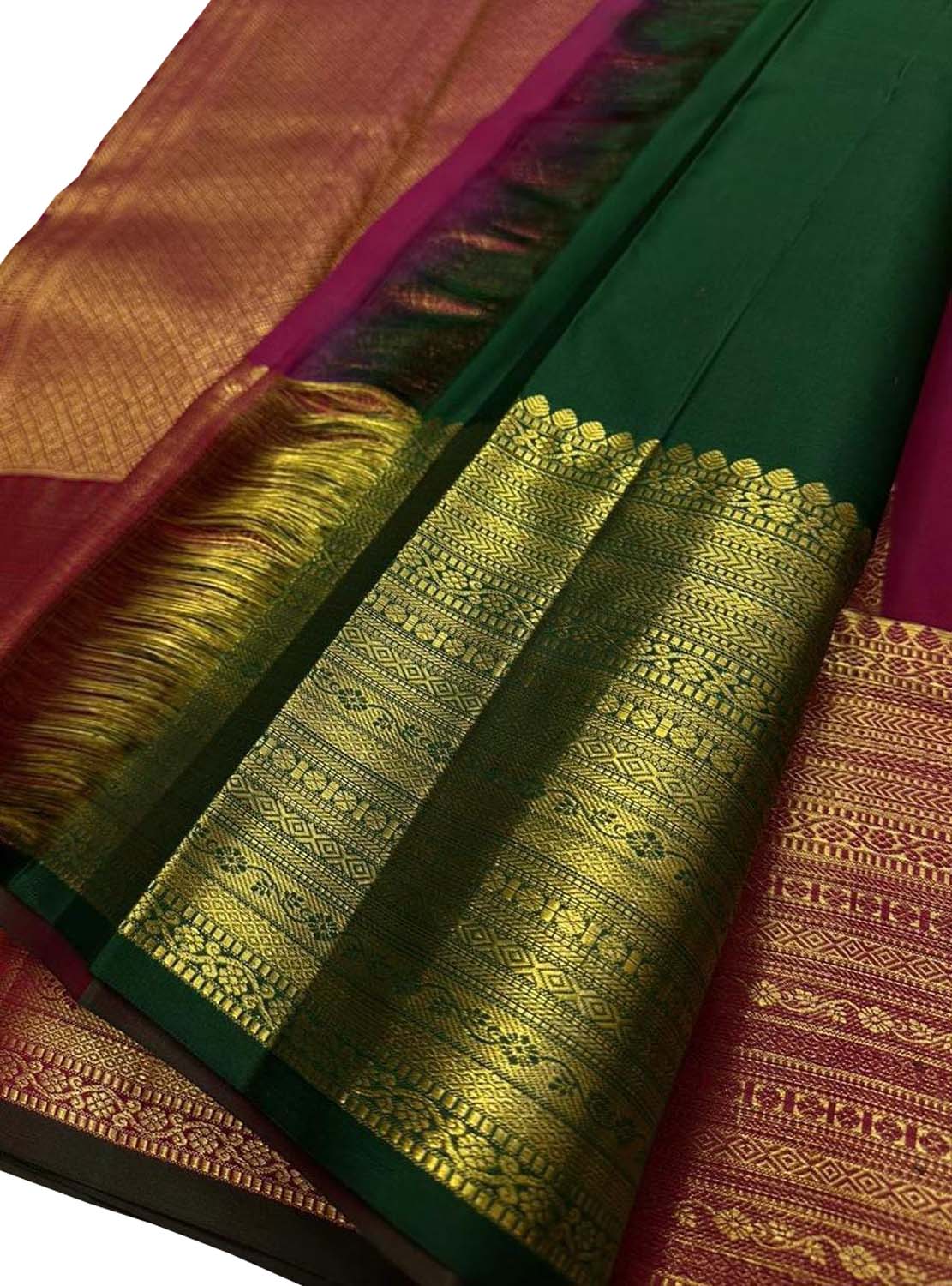 Pink Kanjeevaram Handloom Pure Silk Saree - Luxurion World