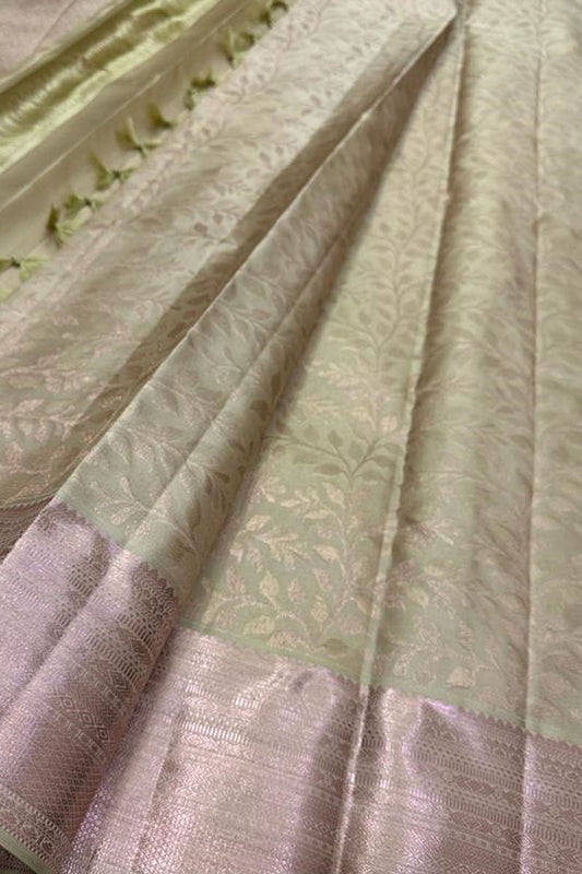 Elegant Green Kanjeevaram Handloom Pure Silk Saree
