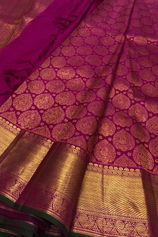 Elegant Pink Kanjeevaram Handloom Pure Silk Saree: Timeless Grace and Sophistication - Luxurion World
