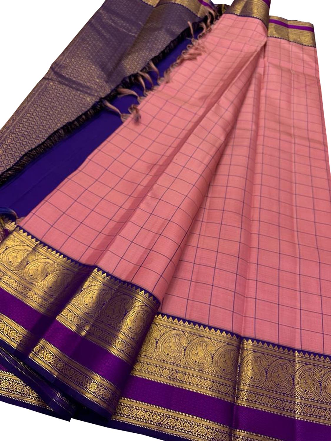 Exquisite Pink Kanjeevaram Handloom Pure Silk Saree: A Timeless Elegance - Luxurion World