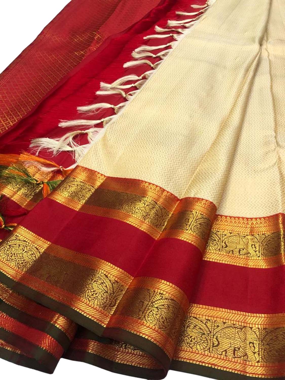 Pastel Kanjeevaram Handloom Pure Silk Saree: Elegant and Timeless - Luxurion World